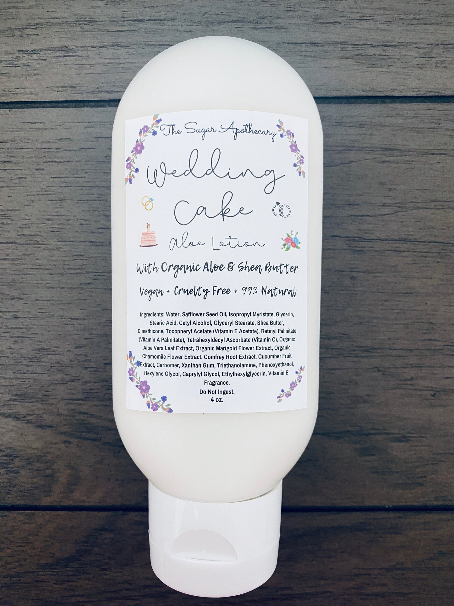 Wedding Cake aloe lotion